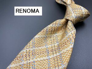 タグ付【新古品】RENOMA　レノマ　チェック柄　ネクタイ　3本以上送料無料　ブラウン系　0304232