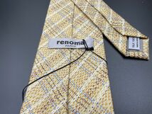 タグ付【新古品】RENOMA　レノマ　チェック柄　ネクタイ　3本以上送料無料　ブラウン系　0304232_画像2