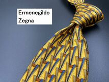 【超美品】ErmenegildoZegna　エルメネジルドゼニア　チェック柄　ネクタイ　3本以上送料無料　ブラウン系　0304227_画像1