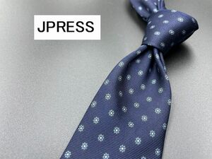 【超美品】JPRESS　ジェイプレス　ドット柄　ネクタイ　3本以上送料無料　ネイビー　0304195