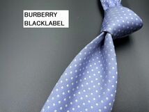 【超美品】BURBERRY BLACK LABEL　バーバリーブラックレーベル　ドット柄　ネクタイ　3本以上送料無料　ブルー　0304092_画像1