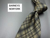 【美品】BARNEYSNEWYORK　バーニーズニューヨーク　チェック柄　ネクタイ　3本以上送料無料　ブラウンネイビー　0304090_画像1