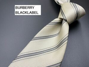 BURBERRY BLACK LABEL　バーバリーブラックレーベル　レジメンタル柄　ネクタイ　3本以上送料無料　グレイ　0304218