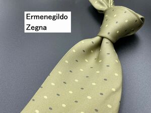 ErmenegildoZegna　エルメネジルドゼニア　ドット柄　ネクタイ　3本以上送料無料　ブラウン系　0304186