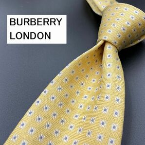 BURBERRY LONDON バーバリーロンドン ドット柄 ネクタイ 3本以上送料無料 イエロー 0304191の画像1