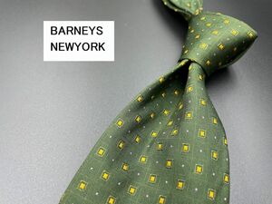 【美品】BARNEYSNEWYORK　バーニーズニューヨーク　ドット柄　ネクタイ　3本以上送料無料　グリーン　0304133