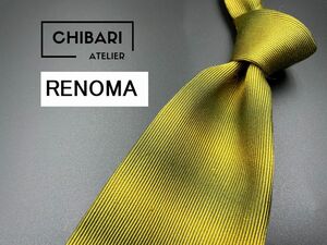 【超美品】RENOMA　レノマ　ボーダー柄　ネクタイ　3本以上送料無料　ブラウン系　0305249