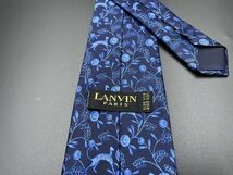 【美品】LANVIN　ランバン　花柄　ネクタイ　3本以上送料無料　ネイビー　0305221_画像2