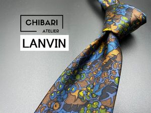 【超美品】LANVIN　ランバン　花柄　ネクタイ　3本以上送料無料　ネイビー　0305197