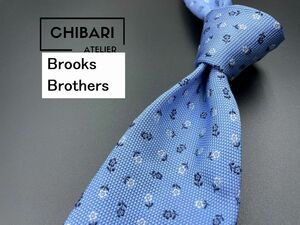【超美品】BrooksBrothers　ブルックスブラザーズ　花柄　ネクタイ　3本以上送料無料　ブルー　0305060