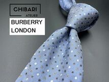 タグ付【新古品】BURBERRY LONDON　バーバリーロンドン　ドット柄　ネクタイ　3本以上送料無料　ブルー　0401112_画像1