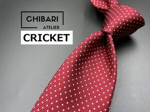 【超美品】CRICKET　クリケット　ドット柄　ネクタイ　3本以上送料無料　ワインレッド　0305191