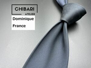 Dominique France　ドミニクフランス　スリークラウン　刺繍柄　ネクタイ　3本以上送料無料　ネイビー系　0305123