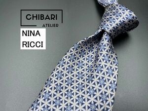 【美品】NINA RICCI　ニナリッチ　チェック柄　ネクタイ　3本以上送料無料　ネイビー　0401078