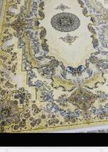 新品 大判　最高峰約144万ノット　シルク30％ウール70%　イラン産手織り 高級ペルシャ絨毯 201×305cm　#2_画像7