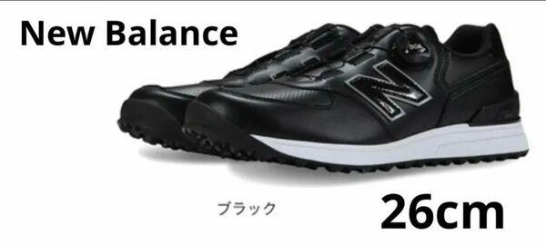 ニューバランス（new balance）（メンズ）ゴルフシューズ 試着のみ スパイクレスゴルフシューズ 黒