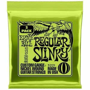 ★ERNIE BALL アーニーボール 3221 [10-46] REGULAR SLINKY 3セットパック エレキギター弦★新品送料込