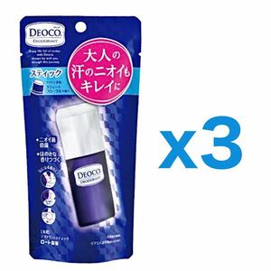 【３個セット】ロート製薬 デオコ 薬用デオドラントスティック 13g｜スイートフローラルの香り｜ワキ用