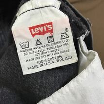 90s USA製 Levi's 501 ブラック 後染め　サルファブラック　W30_画像7