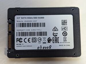 ADATA SSD 120GB【動作確認済み】030008　