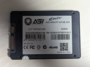 　AGI SSD 320GB【動作確認済み】050032　