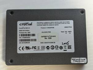 　CRUCIAL　SSD 64GB　動作確認済　2005