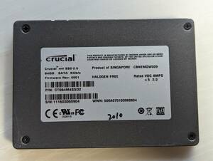 　CRUCIAL　SSD 64GB　動作確認済　2010