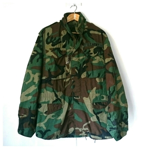 80s 1985年製 米軍実物　サイズS-L位　3nd　M-65 FIELD JACKET　フィールドジャケット　真鍮ジッパー　ARMY　迷彩 緑 黒 茶