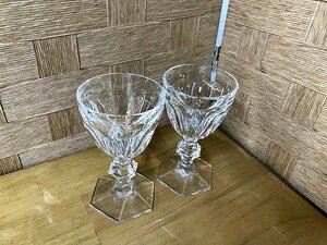 SDG08965小 ★美品★ baccarat バカラ アルクール ワイングラス 2客セット 直接お渡し歓迎