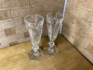 SDG08964小 ★美品★ baccarat バカラ アルクール シャンパングラス 2客セット 直接お渡し歓迎