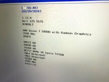 MDG36902相 Dell ノートPC19 G15 5515 AMD Ryzen 7 5800H Radeon Graphics メモリ16GB SSD512GB 直接お渡し歓迎_画像2