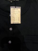 新品未使用品　コムサメン　長袖Tシャツ ポケットタイプ　ブラック ヘンリーネック Mサイズ_画像4