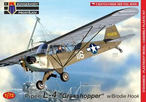 ○ KP MODELケーピーモデル／ パイパー L-4 グラスホッパー w/ブロディフック (1/72) 