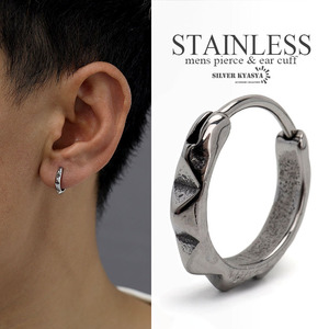  stainless steel material studs hoop earrings silver studs earrings one touch men's earrings simple 