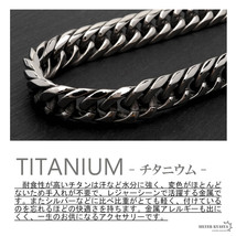 純チタン 6面カット ダブル喜平ネックレス チタンネックレス 太め TITANIUM ネックレス シルバー (55cm)_画像2