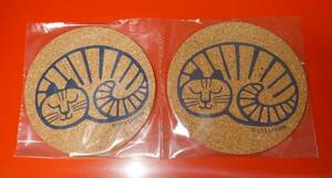  new goods unused Lisa la-sonru dollar f circle . cork made Coaster 2 pieces set 