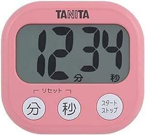 Tanita Kitchen Study Изучение громкого экрана громкий громкий громкий объем 100 минут розовый TD-384 PK выглядит как таймер