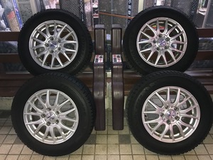 アルミ4本 (15×6J)＋スタッドレス4本 (195/65R15) 2022年購入　走行少なし　8分山