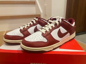 Nike WMNS Dunk Low PRM Team Red and White 27.5㎝