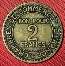 フランス　2フラン・アルミ青銅貨　1923年 　【流通品】　　 玉ちゃんNo.3167_画像2
