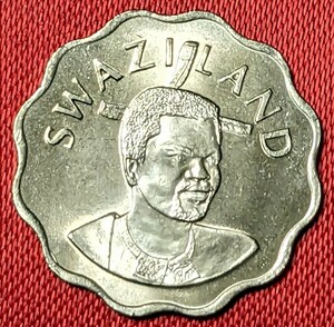 エスワティニ王国　5セント白銅貨　1999年 　【ホタテ貝型・未使用】　　　玉ちゃんNo.3210