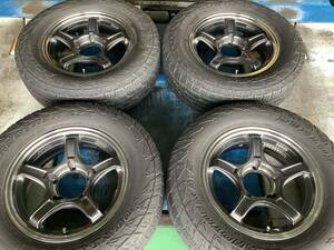 【中古】SSR ディバイド X03J 軽量 16x5.5J 5H 139.7 +0 4本 1台分 ダンロップ グラントレック AT5 215/70R16 スズキ ジムニーシエラ JB74W