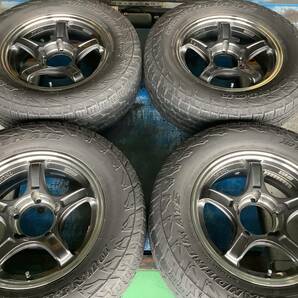 【中古】SSR ディバイド X03J 軽量 16x5.5J 5H 139.7 +0 4本 1台分 ダンロップ グラントレック AT5 215/70R16 スズキ ジムニーシエラ JB74Wの画像1