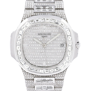 パテックフィリップ（PATEK PHILIPPE）ノーチラス 18Kホワイトゴールド ダイヤモンド 腕時計 メンズ