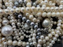 ★60サイズ E15 本真珠 パール ルース 約620g アクセサリー 大量 まとめ売り まとめ TIA_画像6