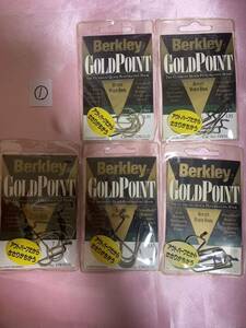 Berkly バークレー　GOLDPOINt ゴールドポイント　オフセット　ワームフック① QTY 7 SIZU 1/0 ５個セット