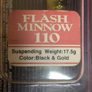 ラッキークラフト FLASH MINNOW フラッシュミノー 110SP 17.5g BLACK & GOLD 新品の画像4