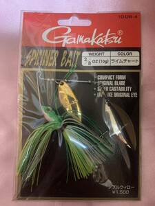 Gamakatsu がまかつ スピナーベイト　3/8oz 10g ライムチャート　ダブルウィロー　新品