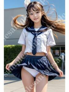 【4K・高画質】☆制服パンチラ2☆ AI美女グラビア セクシー かわいい 女の子 コスプレ