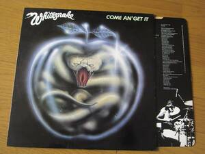 □ WHITESNAKE COME AN’ GET IT UK盤オリジナル　マト1U/2U 両面STERLING刻印